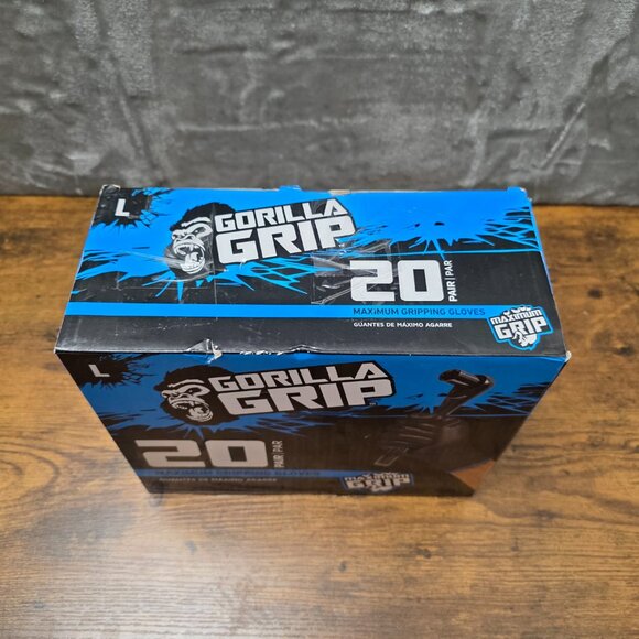 Gorilla Grip 20 Pairs Gripping Gloves Size L – Never Slip Tech – New Open Box - Picture 2 of 6